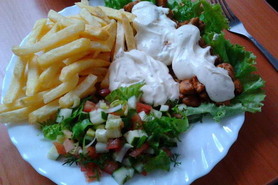 Рецепт шавермы на тарелке