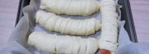 сосиски в слоеном дрожжевом тесте. Шаг 4