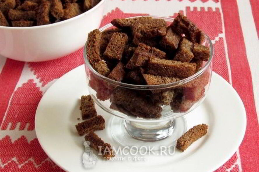 Рецепт ржаных сухариков с чесноком