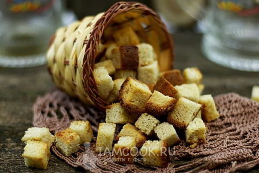 Рецепт сухариков чесночных