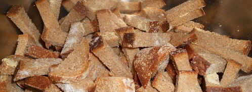 сухарики ржаные с чесноком. Шаг 5