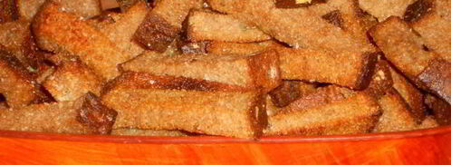 сухарики ржаные с чесноком. Шаг 10