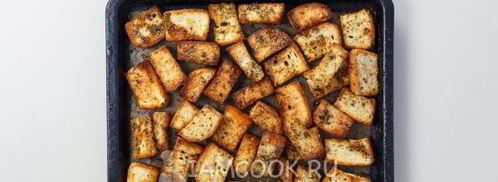 сухарики с сыром в духовке. Шаг 9