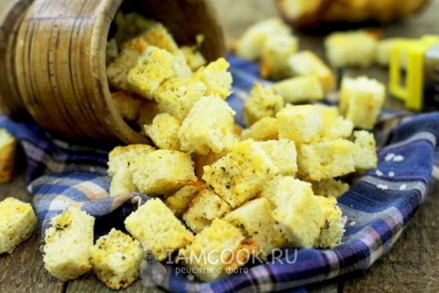 Рецепт сухариков с сыром