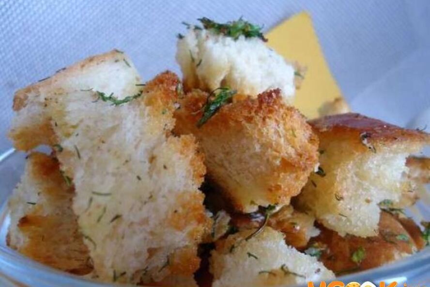 Рецепт сухариков с зеленью