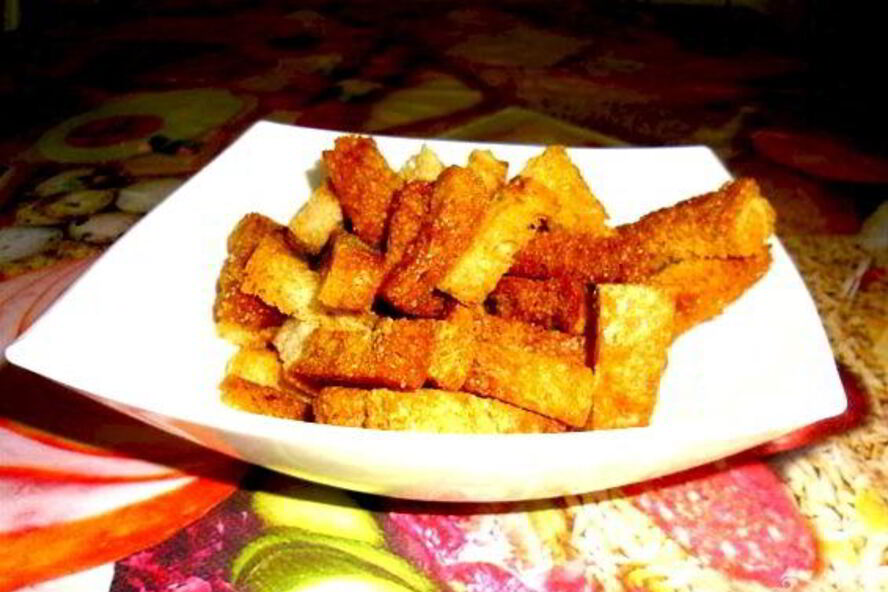 Рецепт сухариков в духовке