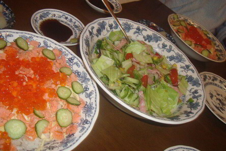 Рецепт чирашей-суш — риса с красной рыбой и икрой