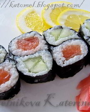 Двойной суши-ролл Инь-Янь