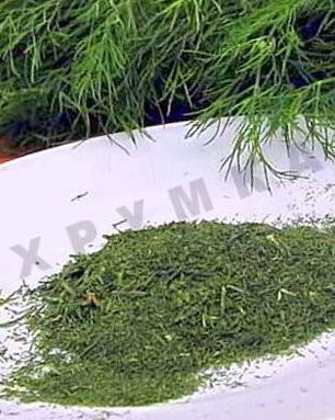 Сушеный укроп в духовке