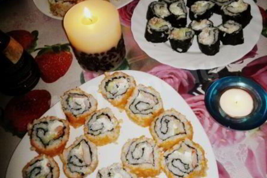 Рецепт суш golden masago maki