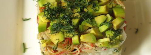 суши мини-торт с крабовыми палочками. Шаг 18