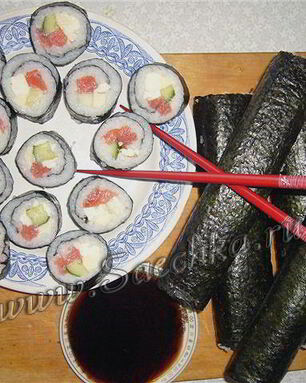 Суши с крабовыми палочками