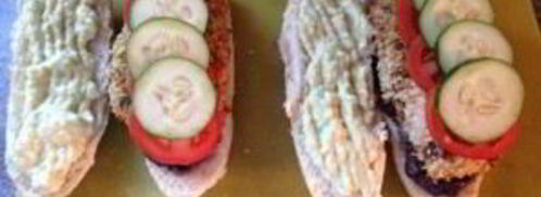 сэндвичи с фасолевым пюре и куриным мясом. Шаг 10