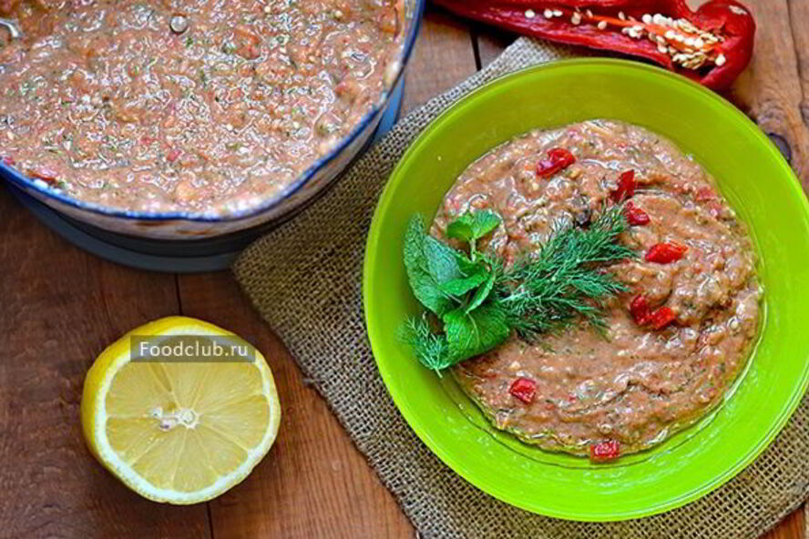 Рецепт сырой баклажанной икры