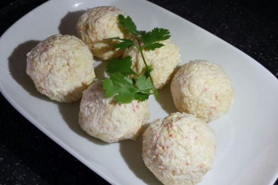 Рецепт сырно-крабовых шарики