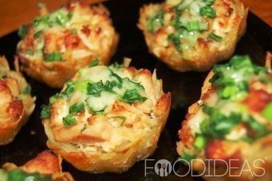 Рецепт картофельных тарталеток с курицей
