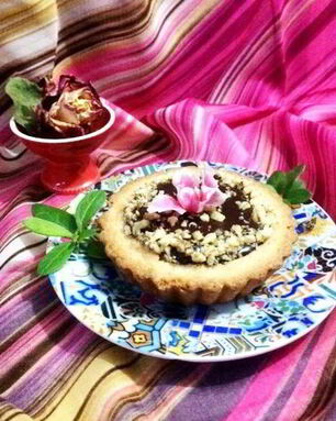 Миндальные тарталетки с шоколадной начинкой