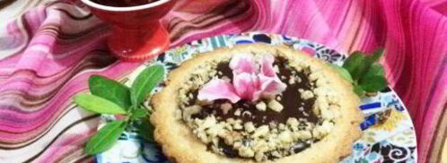 миндальные тарталетки с шоколадной начинкой. Шаг 9