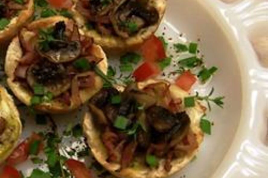 Рецепт тарталеток из хлеба с грибами