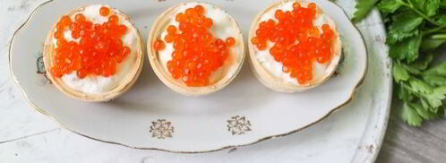 тарталетки с икрой и творожным сыром. Шаг 11