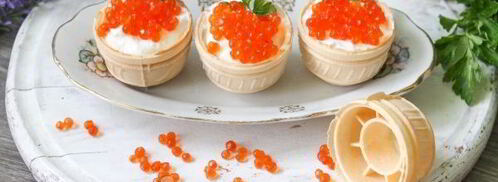 тарталетки с икрой и творожным сыром. Шаг 12