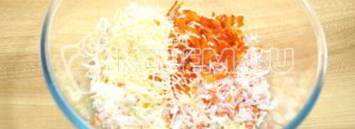 тарталетки с крабовым салатом. Шаг 3