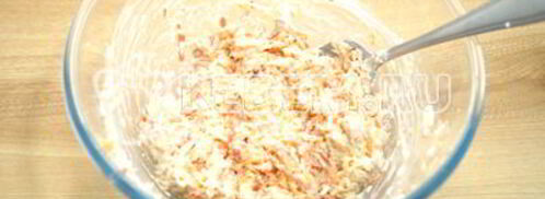 тарталетки с крабовым салатом. Шаг 4