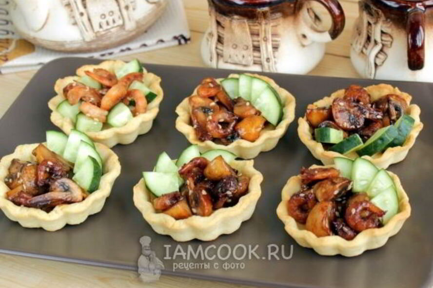 Рецепт тарталеток с креветками