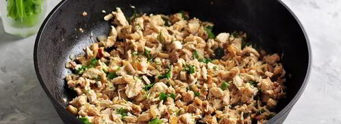 тарталетки с курицей, грибами и сыром. Шаг 8