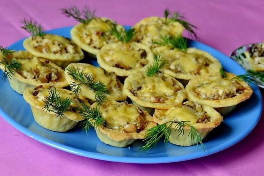 Рецепт тарталеток с курицей и грибами