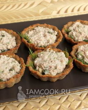 Тарталетки с печенью трески