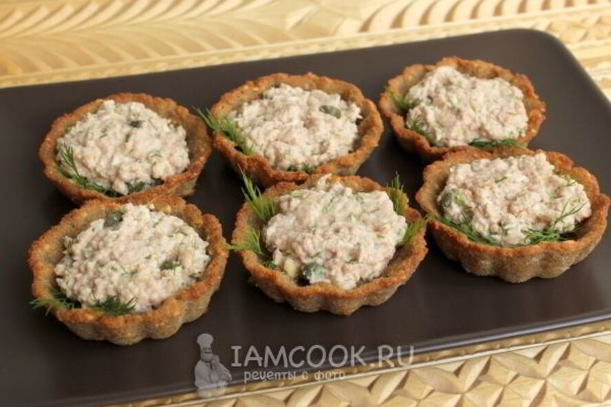 Рецепт тарталеток с печенью трески