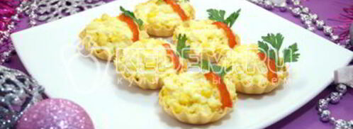 тарталетки с пикантным салатом. Шаг 10