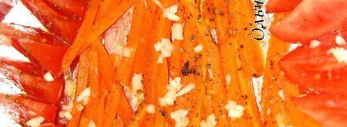 закусочные рисовые тарталетки с запеченными овощами и куриным филе под сыром. Шаг 7