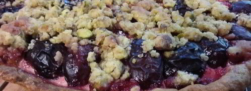 сливовый тарт с фисташковым штрейзелем. Шаг 13