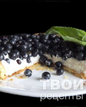 Тарт с черникой и рикоттой