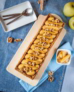 Тарт с карамельным кремом и яблоками