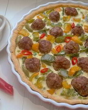 Тарт с мясными фрикадельками