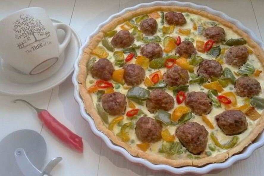 Рецепт тарта с мясными фрикадельками