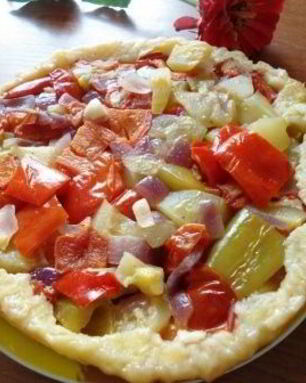 Тарт Татен с овощами