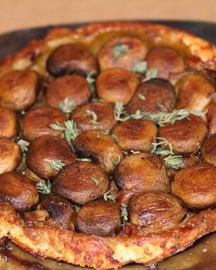 Тарт татен с шампиньонами