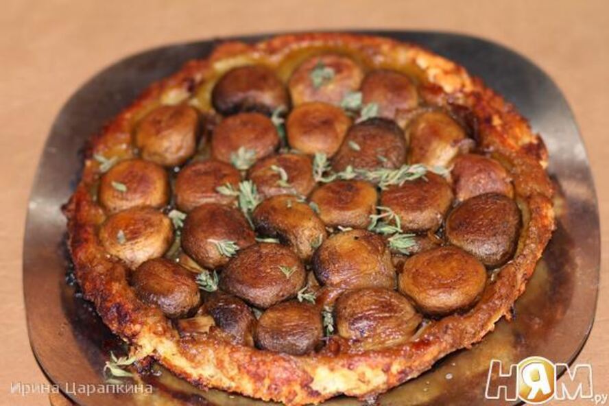 Рецепт тарта татен с шампиньонами