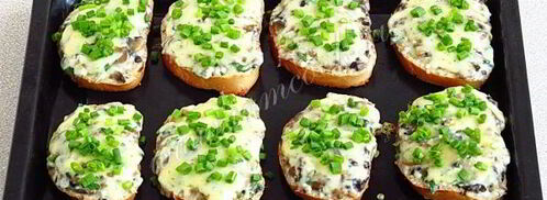 тартинки с грибами и творогом. Шаг 18