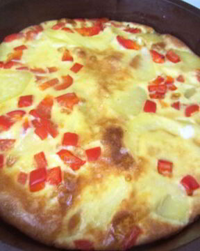 Тортилья с картофелем и сладкими перцами