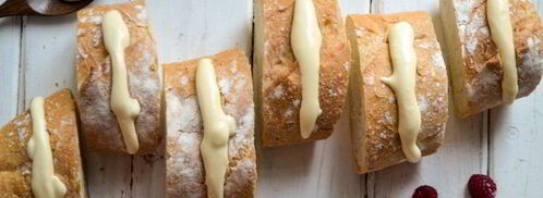 французские тосты с начинкой из сливочного сыра и малины. Шаг 5