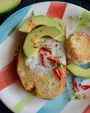 Тост с яйцом и авокадо