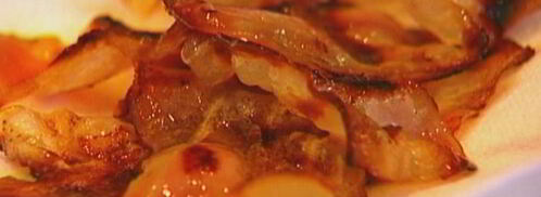 тосты на завтрак с творогом, помидорами и грибами. Шаг 7