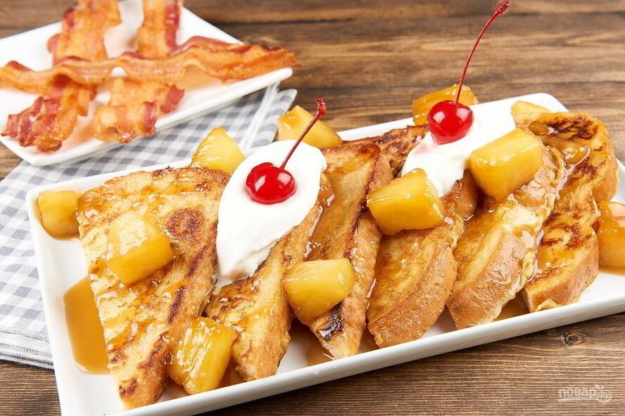Рецепт тостов с ананасом