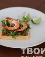 Тосты с креветками