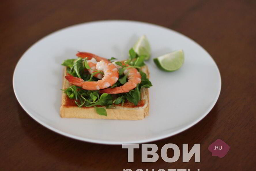 Рецепт тостов с креветками